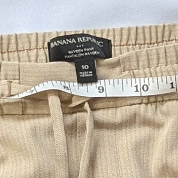 Ankle pants tan pull-on size 10 EUC Banana Republic Hayden - Picture 10 of 10